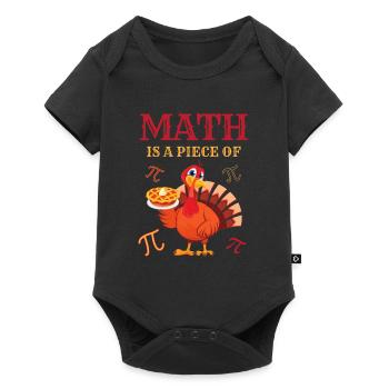 Pi Day 2023 Math Is A Piece Of Pi Funny Turkey - Baby Premium short-sleeve bodysuit - black - Front