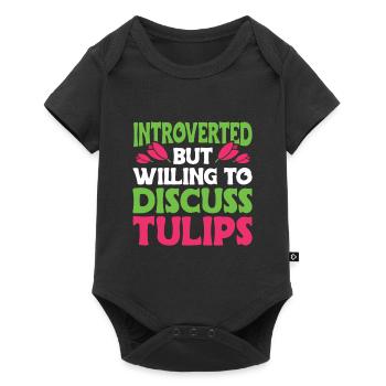 Tulipes Drôles de tulipes - Body à manches courtes Premium Bébé - noir - Devant