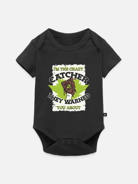Softball Fänger - Baby Premium Kurzarmbody - Schwarz