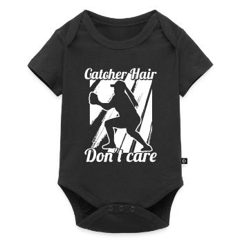 Softball Catcher Hair Don't Care - Baby Premium short-sleeve bodysuit - black - Front