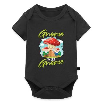 Cueillette de champignons Champignons Gnome Champignon Nain - Body à manches courtes Premium Bébé - noir - Devant