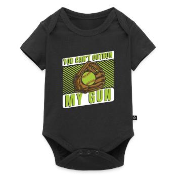 Softball drôle - Body à manches courtes Premium Bébé - noir - Devant