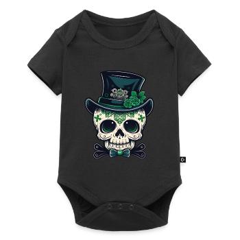 Sugar Skull St Patrick's Day, Irish Sugar Skull - Baby Premium short-sleeve bodysuit - black - Front