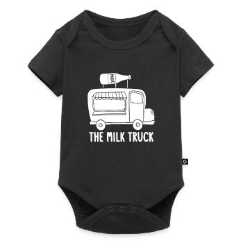 Cow Milk Milk Truck - Baby Premium short-sleeve bodysuit - black - Front