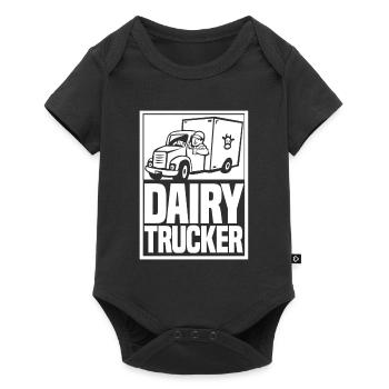 Cow Milk Driver Milk Truck - Baby Premium short-sleeve bodysuit - black - Front
