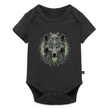 Wolf Wolf and a Cat - Baby Premium short-sleeve bodysuit - black - Front