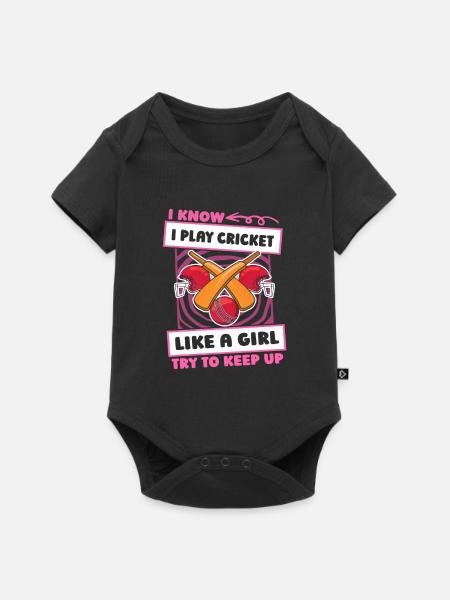 Cricket Mädchen - Baby Premium Kurzarmbody - Schwarz