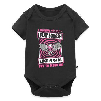 Fille de squash - Body à manches courtes Premium Bébé - noir - Devant