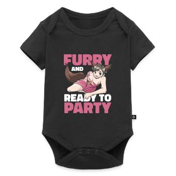 Furry Fandom Fursuits Party - Baby Premium Kurzarmbody - Schwarz - Vorne