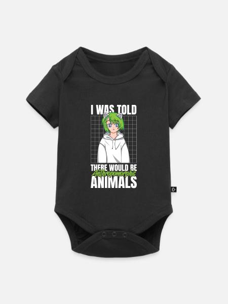 Furry Fandom Fursuits Witzig - Baby Premium Kurzarmbody - Schwarz