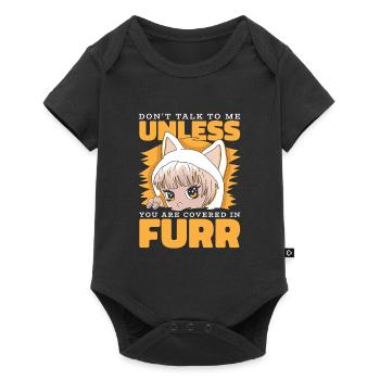 Furry Fandom Fursuits Witzig - Baby Premium Kurzarmbody - Schwarz - Vorne