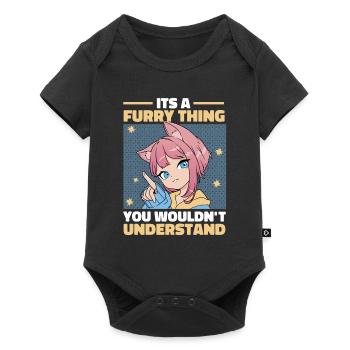 Furry Fandom Fursuits Mignon - Body à manches courtes Premium Bébé - noir - Devant