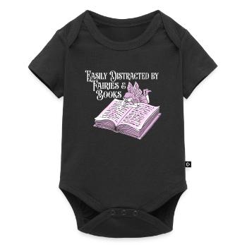 Book Bookworm Bookworm Fairy Book Fairy - Body à manches courtes Premium Bébé - noir - Devant