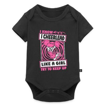 Cheerleader Cheerleading Girl - Baby Premium short-sleeve bodysuit - black - Front