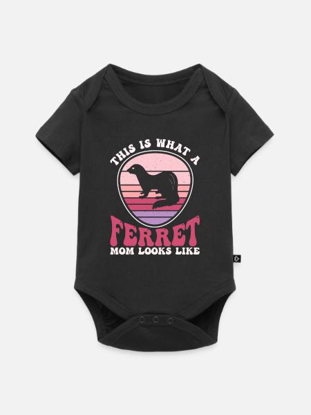 Frettchen Iltis Mutter - Baby Premium Kurzarmbody - Schwarz