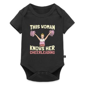 Cheerleader Cheerleading Girl - Baby Premium short-sleeve bodysuit - black - Front