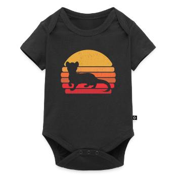 Frettchen Iltis Cool - Baby Premium Kurzarmbody - Schwarz - Vorne