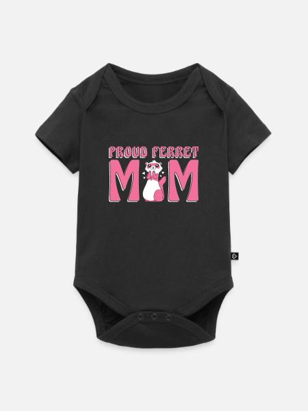 Frettchen Iltis Mutter - Baby Premium Kurzarmbody - Schwarz