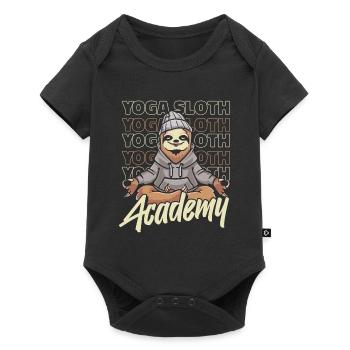 Sloth Academy Sloth Yoga - Baby Premium short-sleeve bodysuit - black - Front