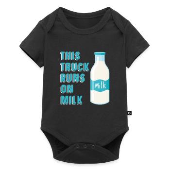 Cow Milk Milk Truck - Baby Premium short-sleeve bodysuit - black - Front
