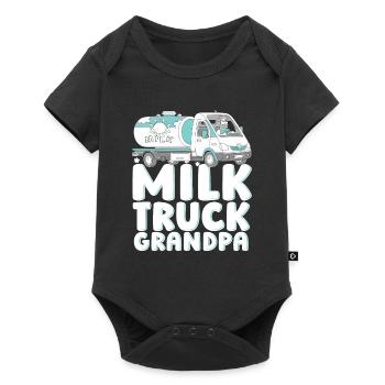 Camion de lait de vache Grandpa Milk - Body à manches courtes Premium Bébé - noir - Devant