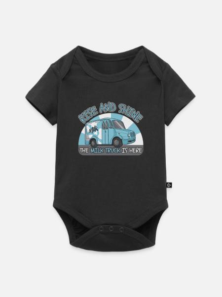 Kuh Milch Cool Milchwagen - Baby Premium Kurzarmbody - Schwarz