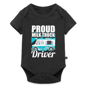 Cow Milk Milk Truck - Baby Premium short-sleeve bodysuit - black - Front
