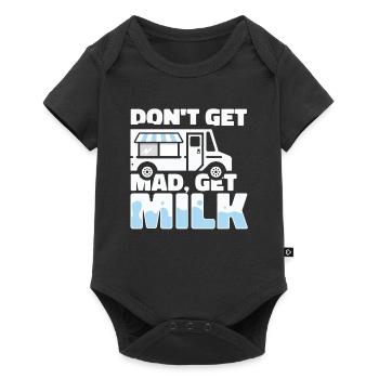Lait de vache Fun Milk Cart - Body à manches courtes Premium Bébé - noir - Devant