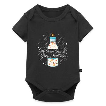 Lait de vache Panier de lait de Noël - Body à manches courtes Premium Bébé - noir - Devant