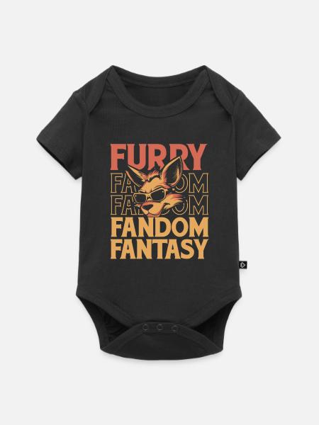 Furry Fandom Fursuits - Baby Premium Kurzarmbody - Schwarz