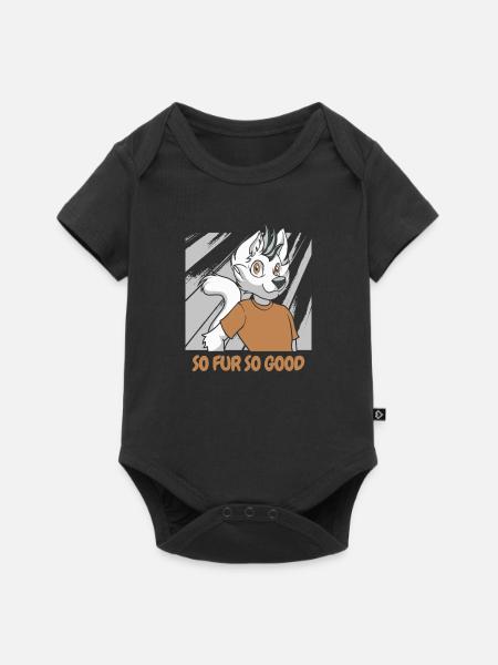 Furry Fandom Fursuits Witzig - Baby Premium Kurzarmbody - Schwarz
