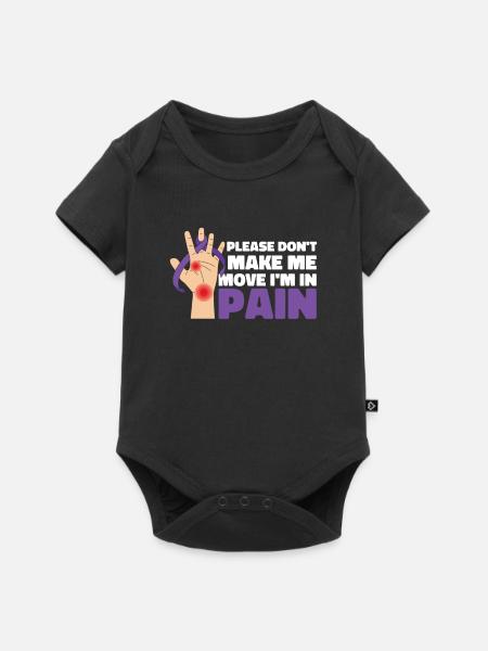 Fibromyalgie rhumatisme mains - Body à manches courtes Premium Bébé - noir