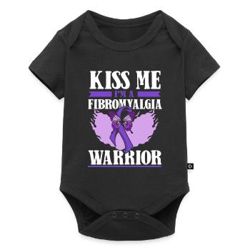 Fibromyalgie rhumatisme papillon - Body à manches courtes Premium Bébé - noir - Devant