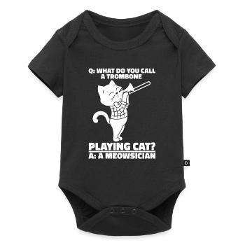 fanfare trombone cat brass band trombone - Body à manches courtes Premium Bébé - noir - Devant