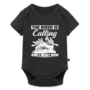 Rafting Fun White Water Rafting - Baby Premium short-sleeve bodysuit - black - Front