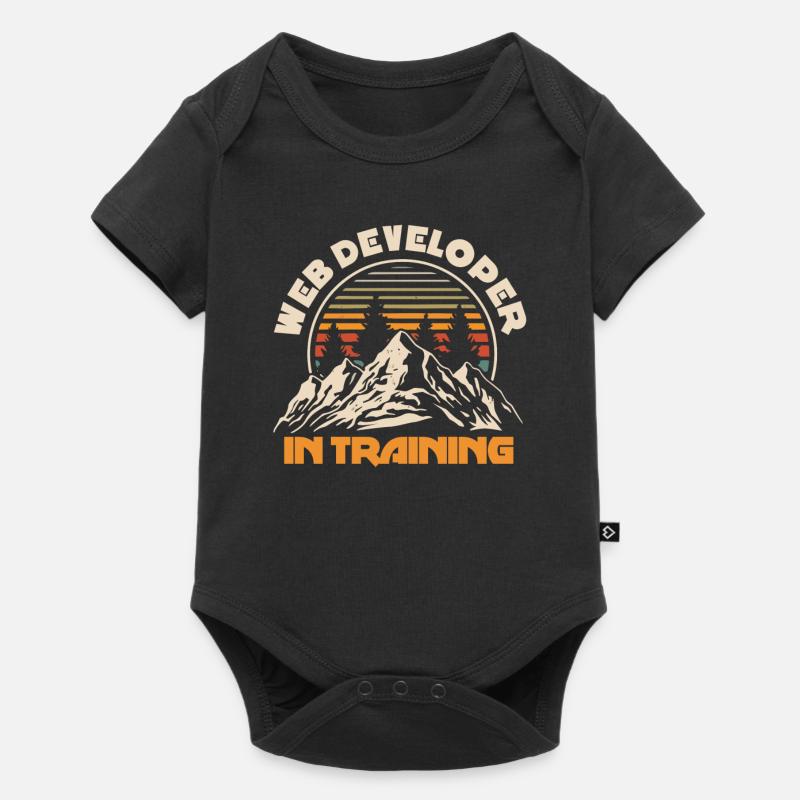 Web Entwickler Webdeveloper Berge - Baby Premium Kurzarmbody - Schwarz