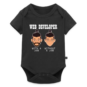 Web Entwickler Webdeveloper Witzig - Baby Premium Kurzarmbody - Schwarz - Vorne