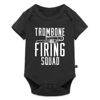 fanfare, trombone, escouade, fanfare, trombone - Body à manches courtes Premium Bébé - noir - Devant