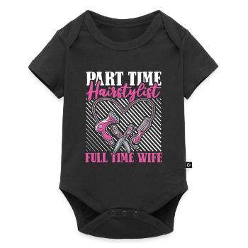 Hairdresser, hairstylist, wife, hairdresser - Baby Premium short-sleeve bodysuit - black - Front