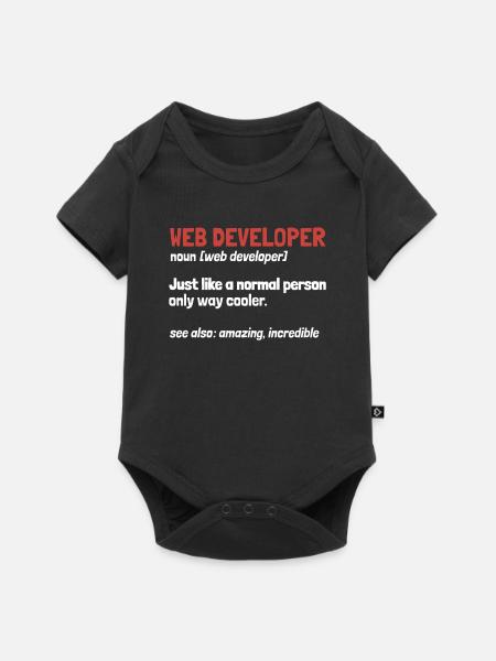 Web Entwickler Webdeveloper Definition - Baby Premium Kurzarmbody - Schwarz