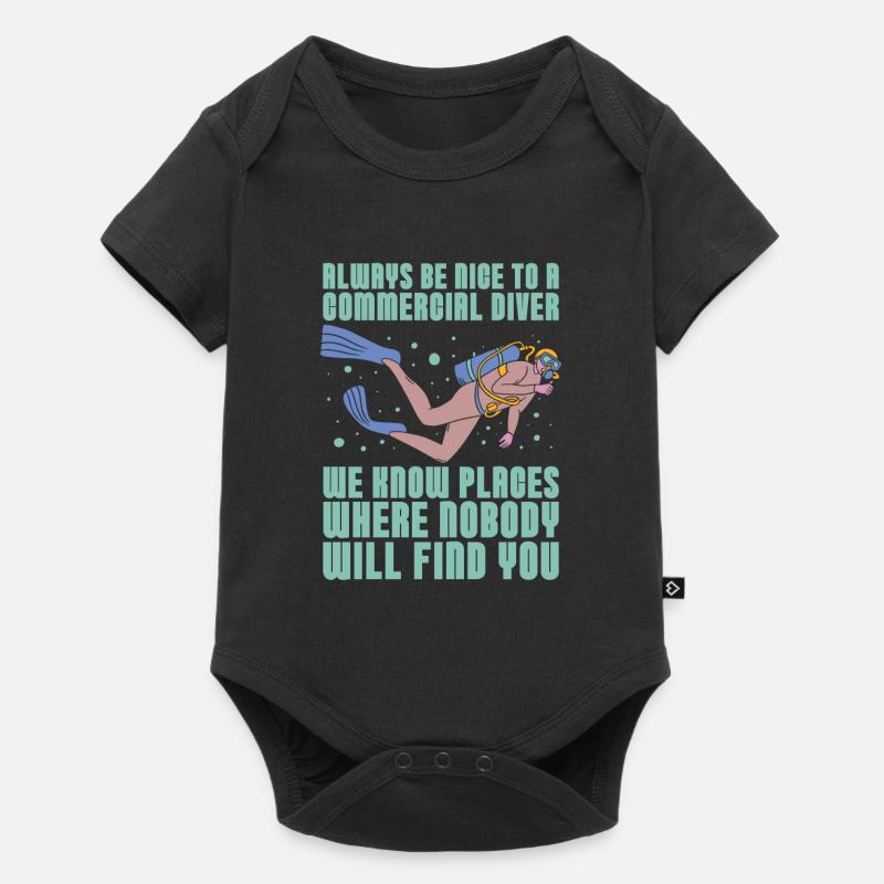 Plongée Plongeur Humour Plongée commerciale - Body à manches courtes Premium Bébé - noir