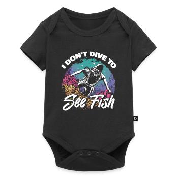Diving Diver Funny Commercial Diving - Baby Premium short-sleeve bodysuit - black - Front