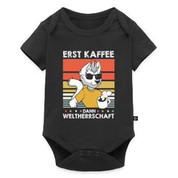 Furry Fandom Fursuits Kaffee - Baby Premium Kurzarmbody - Schwarz - Vorne