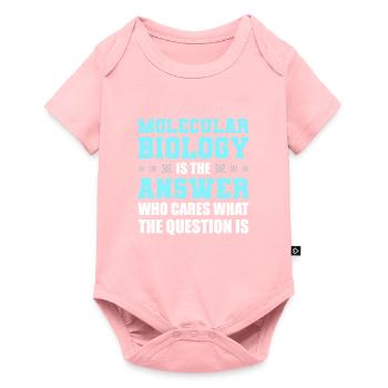 Biologie Biologe Lustig Molekularbiologe - Baby Premium Kurzarmbody - Rosa - Vorne