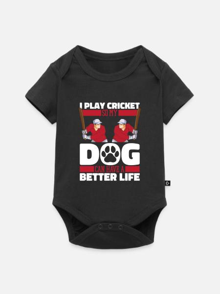 Cricket - Baby Premium Kurzarmbody - Schwarz