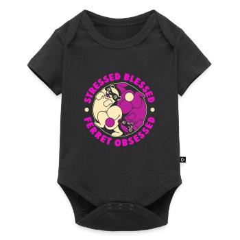 Putois furet mignon - Body à manches courtes Premium Bébé - noir - Devant