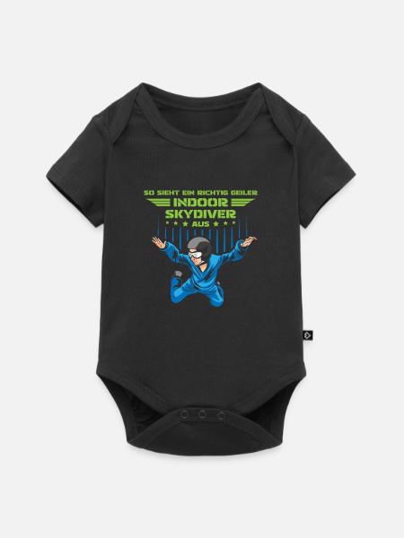Indoor Skydiving Cool Indoor Fallschirmspringen - Baby Premium Kurzarmbody - Schwarz