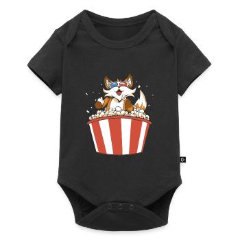Popcorn Fox - Body à manches courtes Premium Bébé - noir - Devant