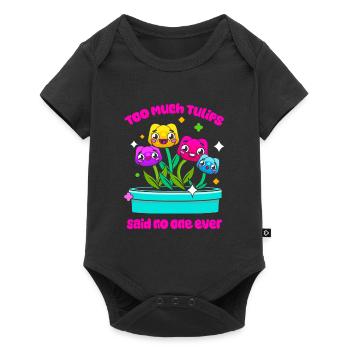 Tulips Cute - Baby Premium short-sleeve bodysuit - black - Front