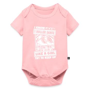 Roller Skating Roller Skating Girls - Baby Premium short-sleeve bodysuit - rose - Front